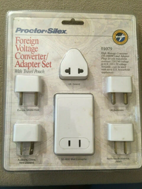 Bargainwizz Proctor Silex Foreign Voltage Converter / Adapter Set Travel 1 Bargainwizz Proctor Silex Foreign Voltage Converter / Adapter Set Travel
