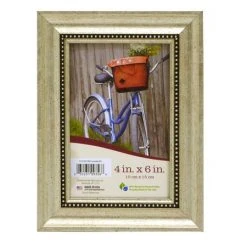 Bargainwizz Home Decor Mainstays Accent Picture Frame, Silver 4"x6"