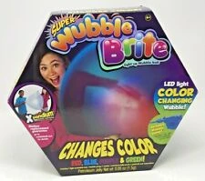 Bargainwizz Toys Super Wubble Brite Light Up Color Changing Bubble Ball With Pump - Red/blue/purp