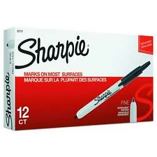 Bargainwizz Retractable Permanent Marker, Fine Point, Black