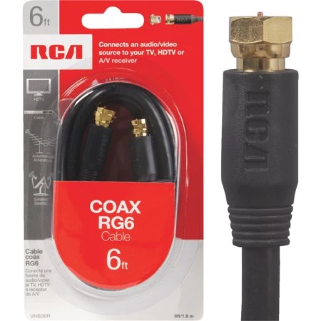 Bargainwizz RCA VH606R 6' RG6 Black Coax Cable Electronics, Computer & Office 1 Bargainwizz RCA VH606R 6' RG6 Black Coax Cable Electronics, Computer & Office