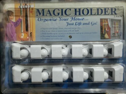 Bargainwizz Magic Holder 5 Position Mop And Broom Holder - 2 Pack Home & Garden 1 Bargainwizz Magic Holder 5 Position Mop And Broom Holder - 2 Pack Home & Garden