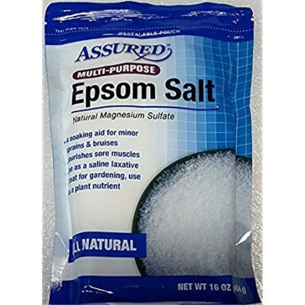 Bargainwizz Epsom Salt Assured Multi-purpose All Natural Bath Salt 16oz Bag 1 Bargainwizz Epsom Salt Assured Multi-purpose All Natural Bath Salt 16oz Bag