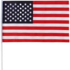 Bargainwizz Patriotic Large American Flags On Plastic Sticks