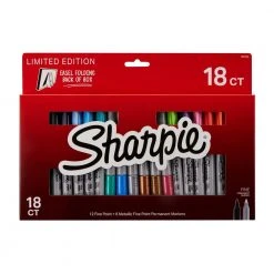 Bargainwizz Sharpie Permanent Marker Fine Point Pack 18ct, Multi-Colored Office Supplies