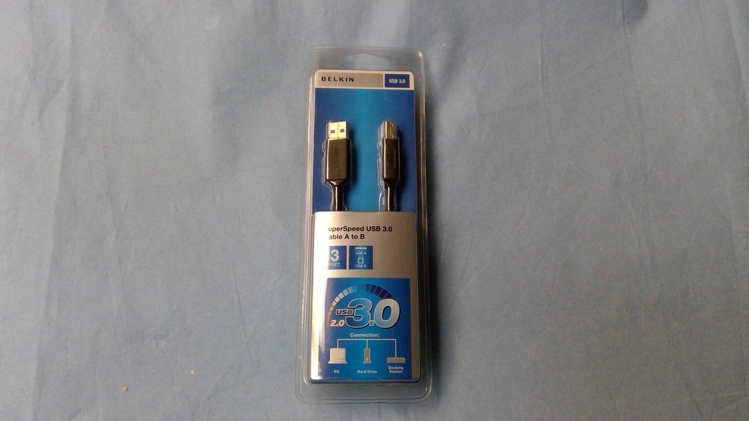 Bargainwizz Belkin SuperSpeed USB 3.0 Cable A To B 2 Bargainwizz Belkin SuperSpeed USB 3.0 Cable A To B