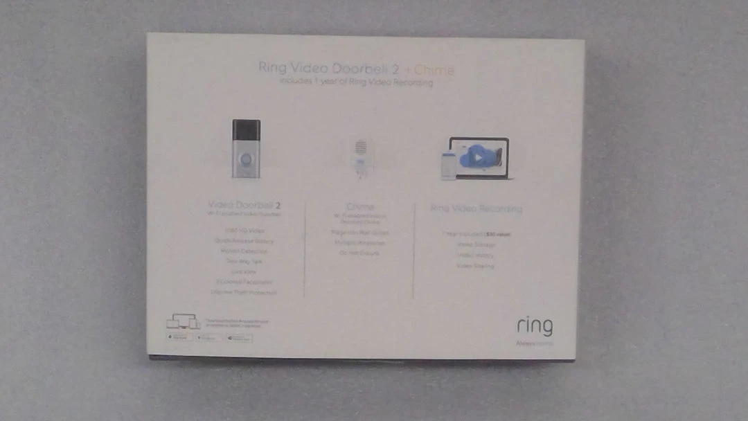Bargainwizz Electronics, Computer & Office RING Video Doorbell 2 W/ Bonus Chime And 1 Year Ring Video Cloud Recording 2 Bargainwizz Electronics, Computer & Office RING Video Doorbell 2 W/ Bonus Chime And 1 Year Ring Video Cloud Recording