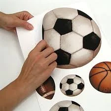 Bargainwizz Sport Balls Football Wall Applique Sticker Decal Border Home & Garden