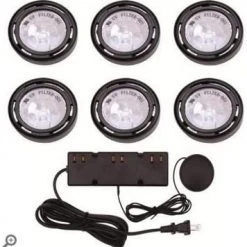 Bargainwizz PUCK LIGHTS UTILITECH 120V 6-LIGHT XENON ACCENT KIT 3-LEVEL TOUCH DIMMER Home & Garden