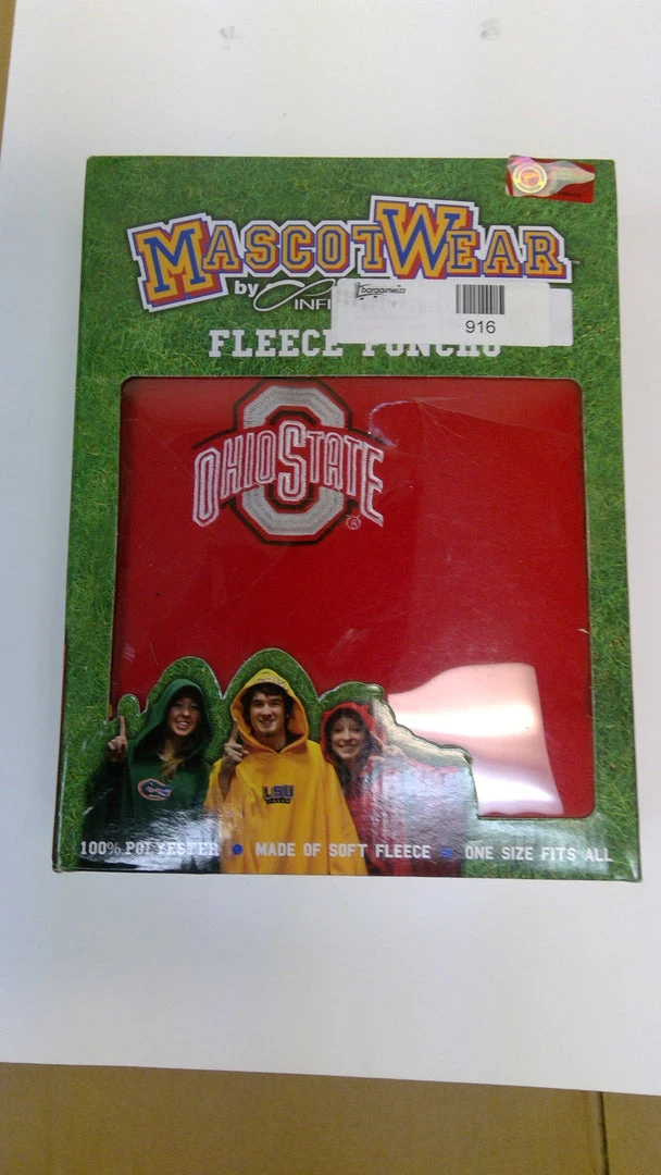 Bargainwizz Ohio State Mascot Fleece Puncho Clothing, Shoes & Accessories 1 Bargainwizz Ohio State Mascot Fleece Puncho Clothing, Shoes & Accessories