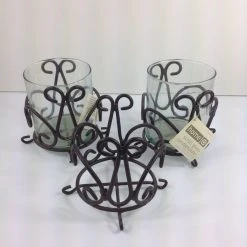 Bargainwizz Rod Iron Apple Candle Holder With Candle