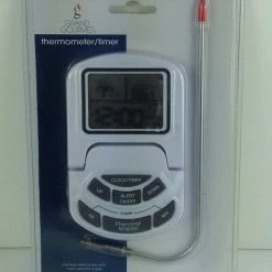 Bargainwizz Grand Gourmet Kitchen Bbq Grill Meat Oven Cooking Thermometer/timer Sealed
