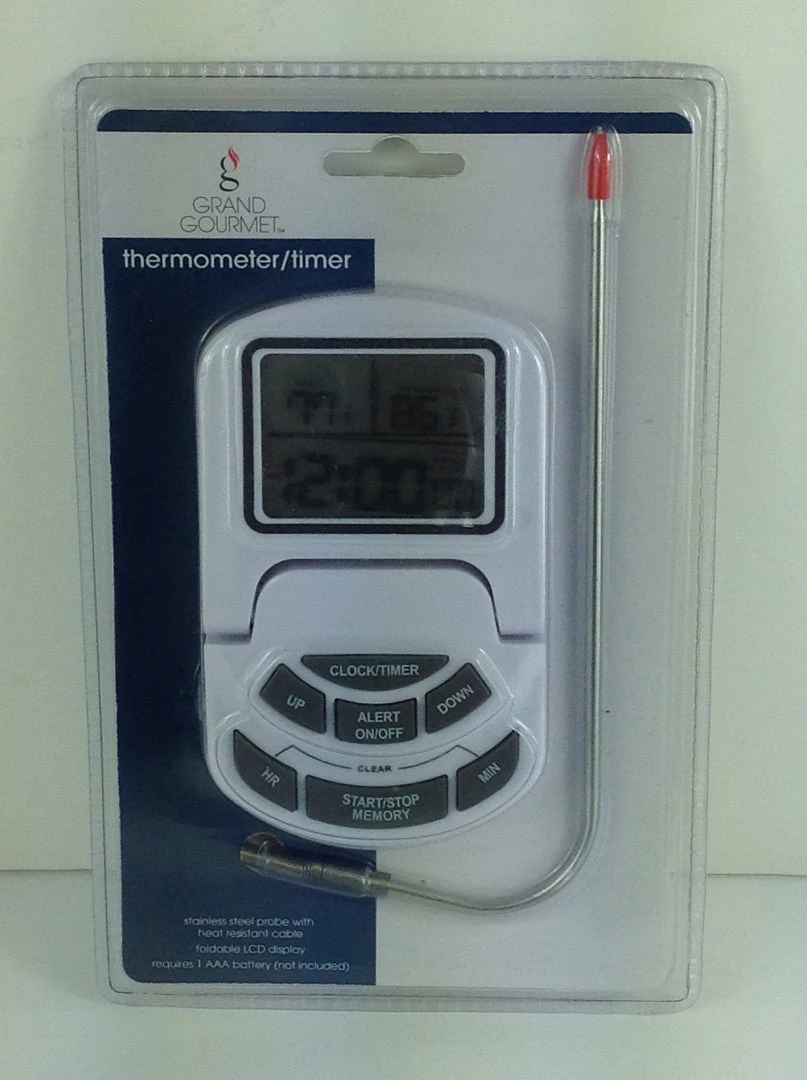 Bargainwizz Grand Gourmet Kitchen Bbq Grill Meat Oven Cooking Thermometer/timer Sealed 1 Bargainwizz Grand Gourmet Kitchen Bbq Grill Meat Oven Cooking Thermometer/timer Sealed