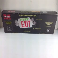 Bargainwizz Lighting Morris Products 73040 Combo Led Exit Emergency Light, Standard Type, Red Led