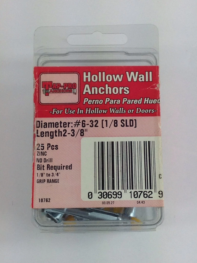 Bargainwizz Zinc-Plated Steel Hollow Wall Anchors 2 Bargainwizz Zinc-Plated Steel Hollow Wall Anchors