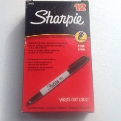 Bargainwizz Sharpie Permanent Marker Fine Point - Black Office Supplies