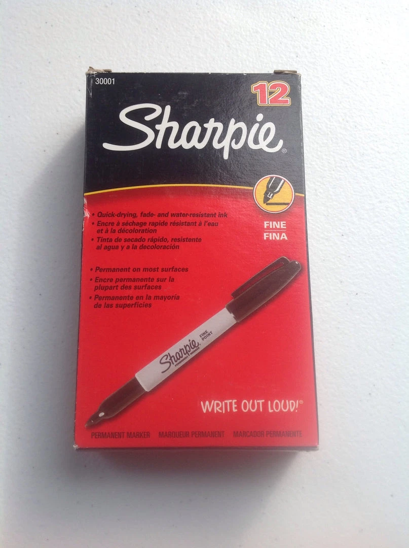 Bargainwizz Sharpie Permanent Marker Fine Point - Black Office Supplies 1 Bargainwizz Sharpie Permanent Marker Fine Point - Black Office Supplies