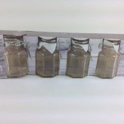 Bargainwizz Circleware Milk Bottle Mini Glass Spice Jars With Hermetic Locking Lids Set Of 4
