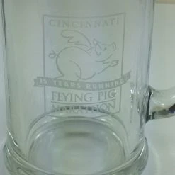 Bargainwizz Flying Pig Marathon Glass Mug